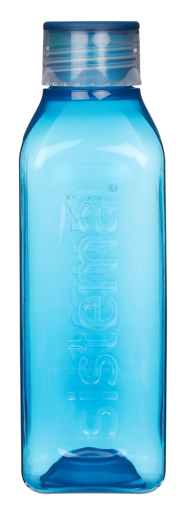 Sistema - Medium Square Bottle 725 ml - oceanblå