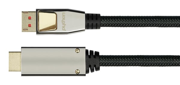 Python GC-M0219, 5 m, DisplayPort, HDMI, Hankjønn, Hankjønn, Rett