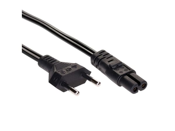 Akyga Pro Series Eight - Strömkabel - Eurokontakt (hane) till power IEC 60320 C7 - 250 V - 2.5 A - 1.5 m - svart