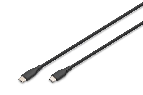 DIGITUS - USB-kabel - USB-C (hane) till USB-C (hane) - USB 2.0 - 20 V - 3 A - 2 m - formpressad, USB Power Delivery (60W) - svart