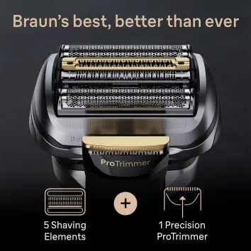 Braun Series 9 Pro+ 9565cc Wet & Dry, Teräverkollinen parranajokone, Metallinen, Akku, 60 min, Laatikko, 1 kpl