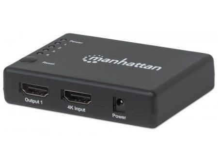 Manhattan 207706, HDMI, 4x HDMI, 4096 x 2160 pixlar, Svart, Plast, 15 m