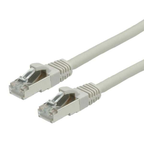 VALUE S/FTP Patch Cord Cat.6, halogen-free, grey, 0.5 m, S/FTP (S-STP), Grå