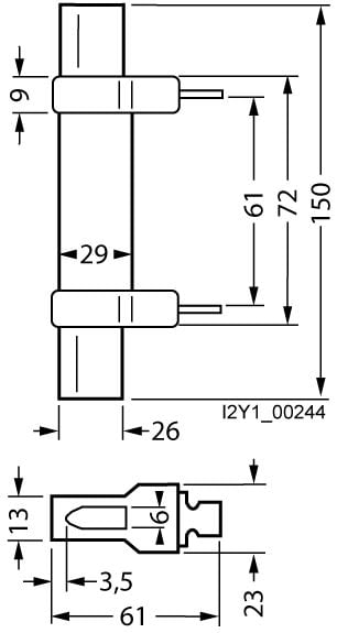Siemens 3NG1302, 1 kpl, 190 mm, 8 mm, 120 mm, 249 g