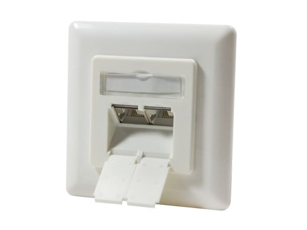LogiLink NP0023, RJ-45, STP, Metallinen, Valkoinen, ISO/IEC 11801, TIA/EIA 568B.2-1, 80 mm, 80 mm