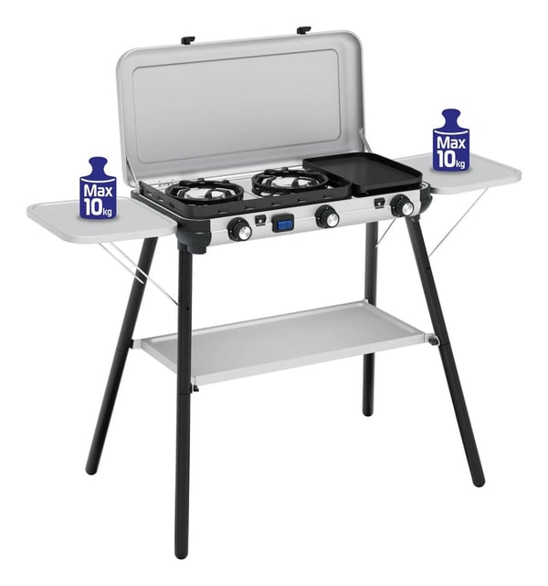Campingaz 2213312, Bærbar grill, 3 zone(s), Ikke-klebende overtrekk, Sammenleggbar, 9,9 kg