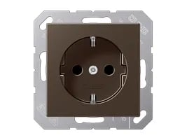 JUNG A 1520 KI MO, CEE 7/3, Brun, Duroplast, 250 V, 16 A, 55 mm