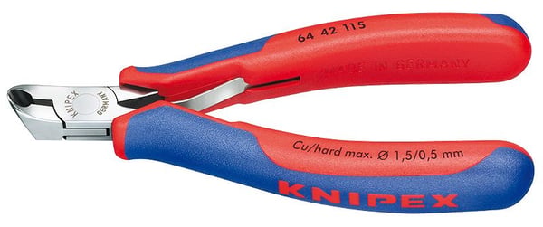 Knipex 64 42 115, Ändavbitartång, Stål, Blå, Röd, 115 mm, 69 g