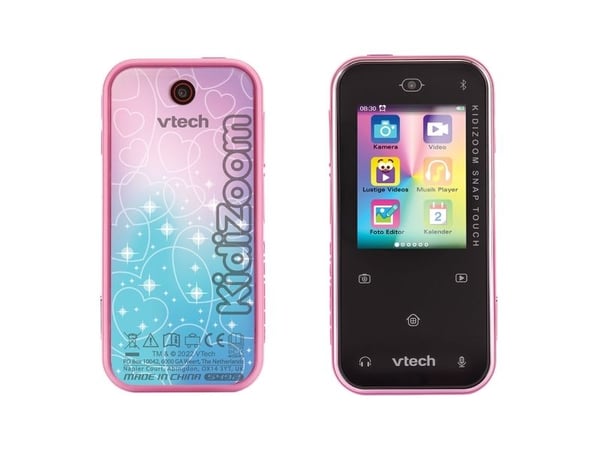 VTech KidiZoom Snap Touch pink, Smartphone för barn, 6 År, 130 g, Rosa
