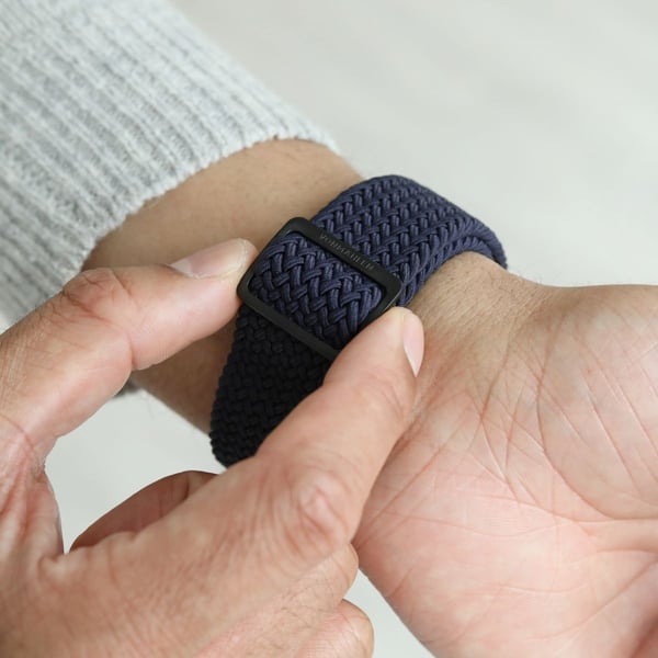Vonmählen AWS00193, Band, Smartklokke, Svart, Marineblå, Apple, Apple Watch, Nylon