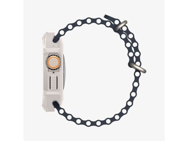 Spigen Rugged Armor – Fodral till smartklocka – robust – termoplastisk polyuretan (TPU) – dune beige – för Apple Watch Ultra (49 mm), Ultra 2 (49 mm)