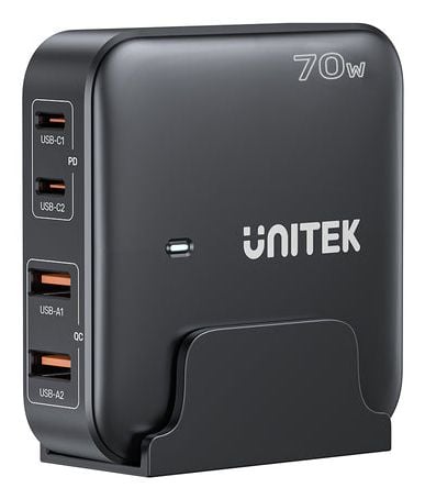 UNITEK P1228AWH01-EU, Innendørs, AC, 20 V, Svart, Hvit