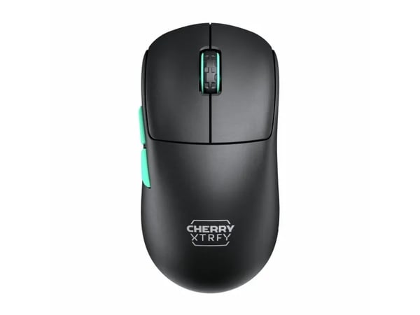 CHERRY XTRFY CX-M68W-BLACK, Oikeakätinen, Langaton RF, 26000 DPI, Musta, Turkoosi