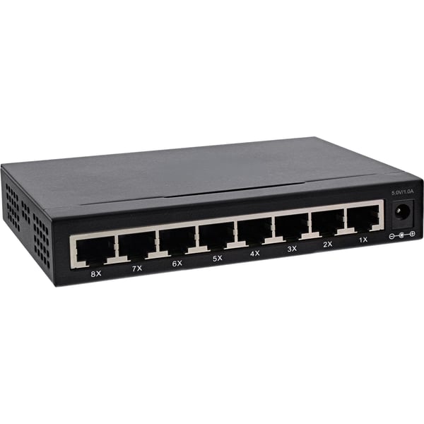 InLine 32308M, Gigabit Ethernet (10/100/1000), Full tosidig, Kan monteres på vegg