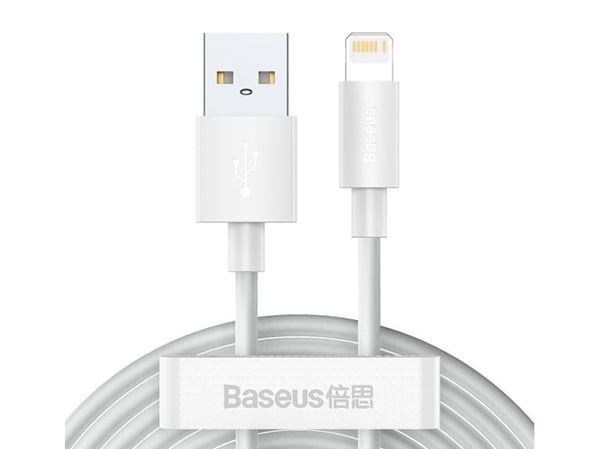 Baseus TZCALZJ-02, Hvid, USB A, Lightning, 1,5 m, Hanstik, Hanstik