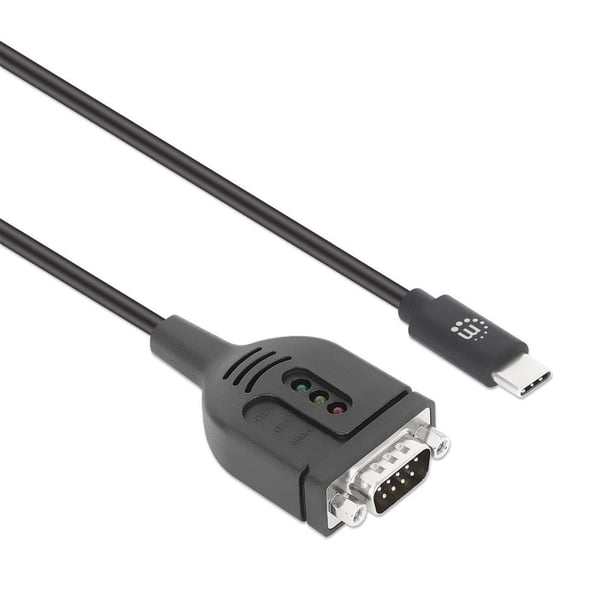 Manhattan - USB-C / seriell kabel - USB-C (hane) till RS-232 (hane) - 1 m