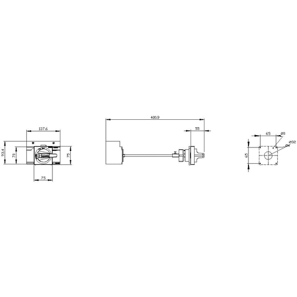 Siemens 3VA9467-0FK27 oven kytkimen kiertomoottori, 1 kpl (L x K) 138 mm x 94 mm, 723 g, 144 mm, 98 mm, 115 mm