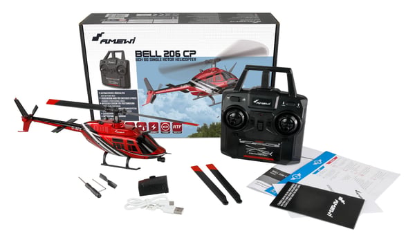 AMEWI Bell 206 Jet Ranger CP-helikopteri 6-kanavainen 6G RTF