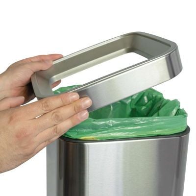 MAUL roska-astia MAULprime 30l ruostumaton teräs avoinna