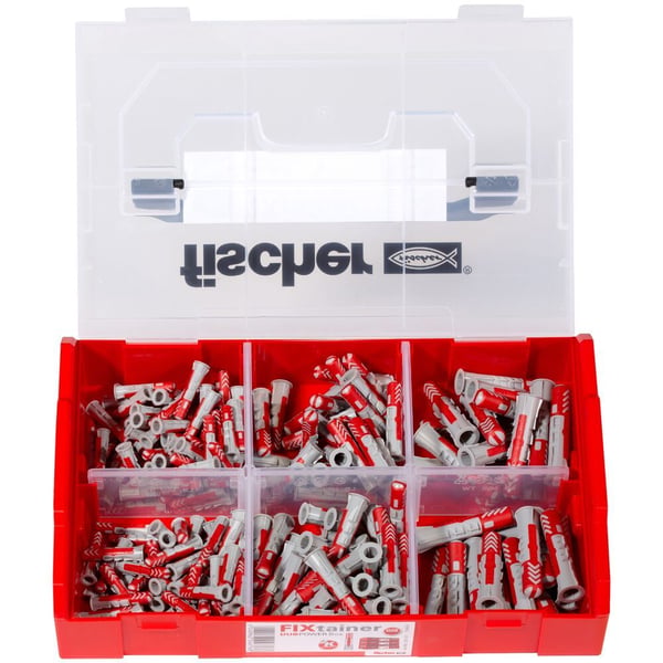 Fischer 536161, Veggplugg, Plast, Tyskland, 210 stykker, 120 x DuoPower 6 x 30, 60 x DuoPower 8 x 40, 30 x DuoPower 10 x 50