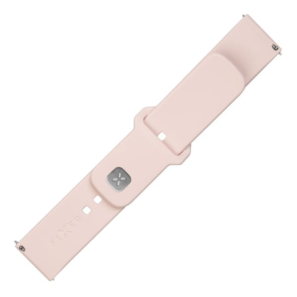 FIXED - Klokkestropp for smart armbåndsur - silicone, quick release, 20 mm - 160-235 mm - rosa