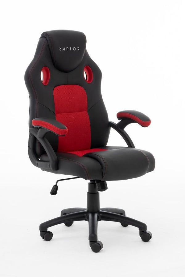 Raptor Gaming RG-GS-40, Gamingfåtölj, 120 kg, Vadderad sits, Vadderat ryggstöd, Svart, Svart