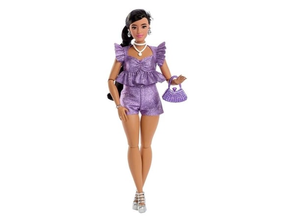 Barbie JFP43 modedocka med lila shorts Deluxe Style