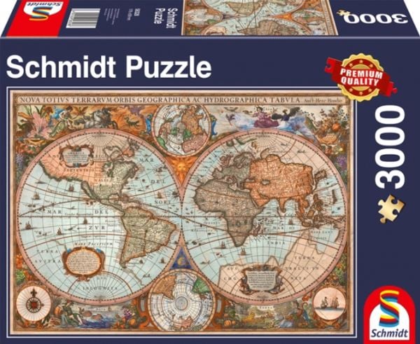 Schmidt Spiele Ancient World Map, 3000 stykker, Kart, 12 år