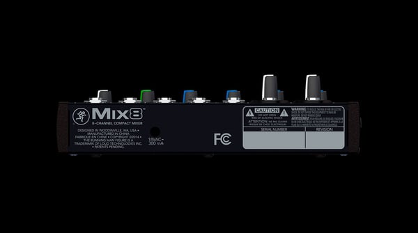 Mackie Mix8, 8 kanaler, Sort