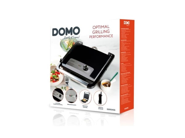 Domo DO9245G, Svart, Silver, Rostfritt stål, Rektangulär, Rotations-, 295 x 265 mm, 2000 W