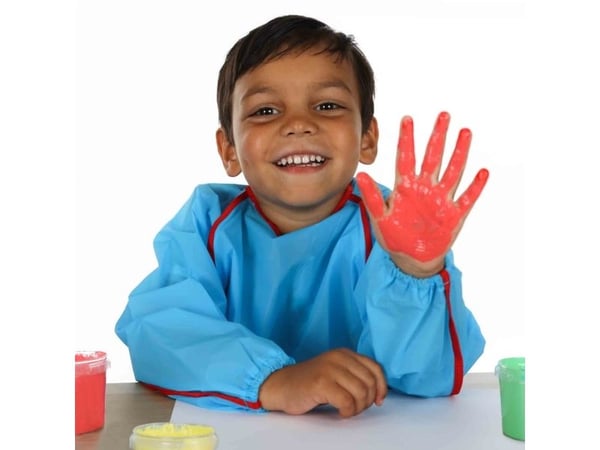 SES Creative Washable Finger Paints (Pack of 4), Sininen, Vihreä, Punainen, Keltainen, Myrkytön, Pestävä, Gluteeniton, 145 ml