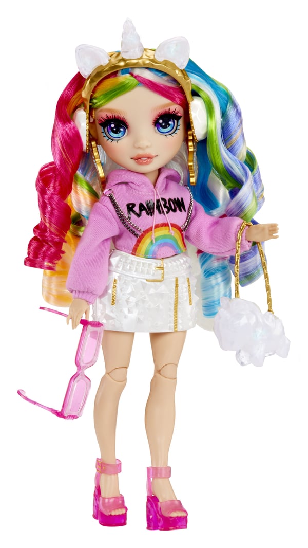 Rainbow High Creative Crystals Fashion Doll- Amaya, Motedukke, Hunkjønn, 8 år, 280 mm, Flerfarget