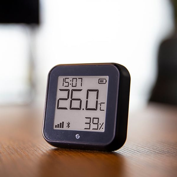 Shelly Plus H&T - Avancerad fukt- och temperatursensor - Svart