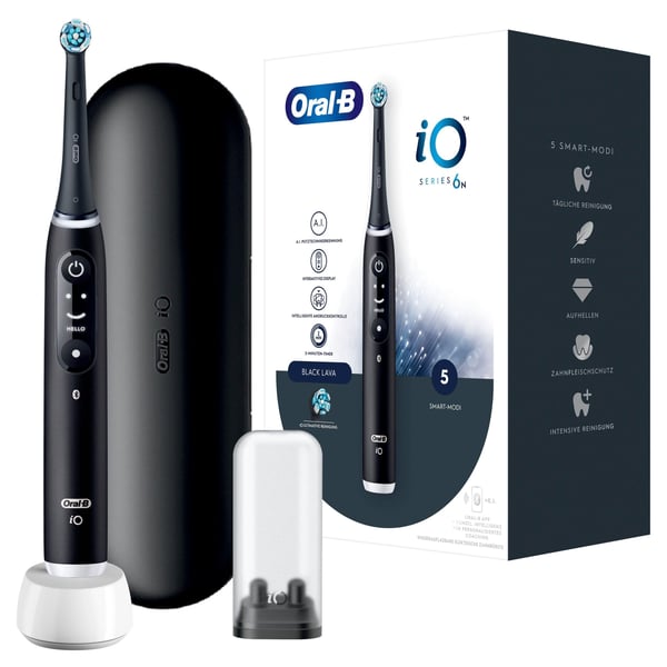 Oral-B iO Series 6 DUO Eltandborsteset - Svart Lava och Rosa Sand
