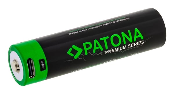 PATONA 6525, Laddningsbart batteri, Litium-Ion (Li-Ion), 3,7 V, 1 styck, 3300 mAh, Svart, Grön
