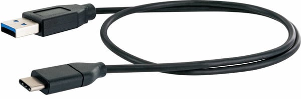 Schwaiger Power4You Professional - USB-kabel - USB typ A (hane) till USB-C (hane) - USB 3.1 Gen2 - 3 A - 50 cm - rund - svart