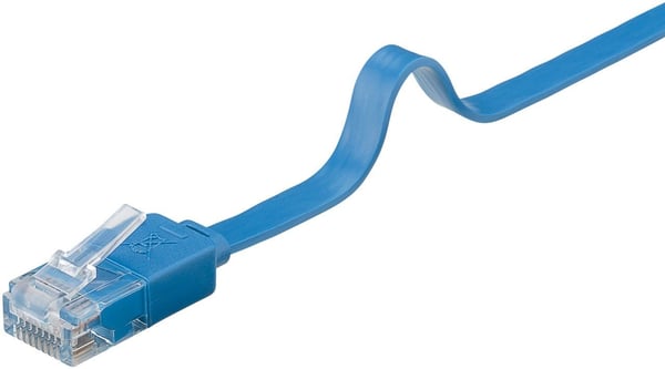 Goobay CAT 6 Flat Patch Kabel, U/UTP, Blå - Kabellengde 5 m