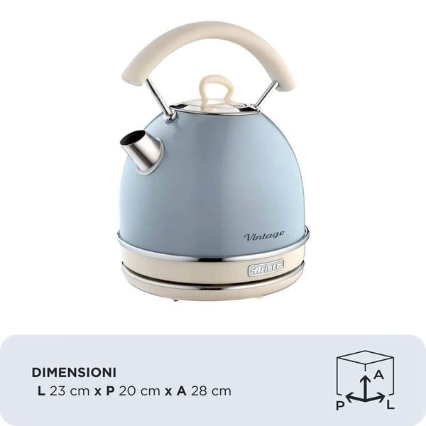 Ariete 2877 Vintage - Vattenkokare - 1.7 liter - 2 kW - ljusblå