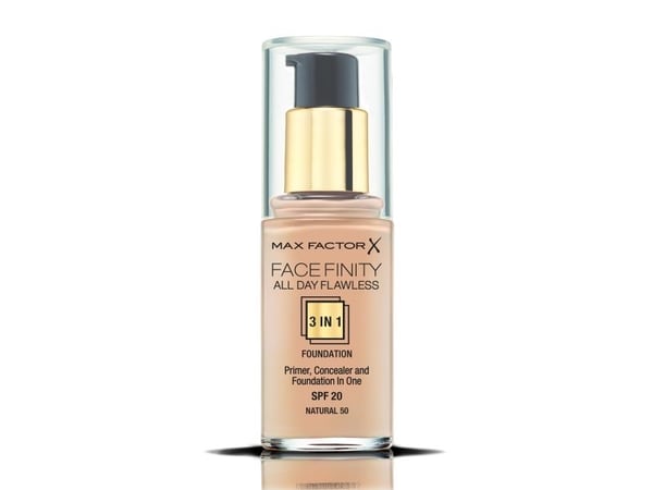 Max Factor Facefinity All Day Flawless Flexi-Hold 3-i-1 primer concealer foundation SPF20 50 30 ml