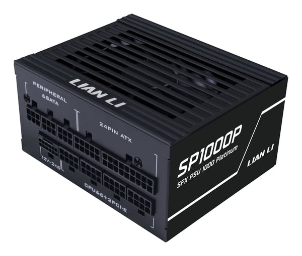 Lian Li SP1000P SFX-virtalähde 1000 W Platinum, täysin modulaarinen, musta