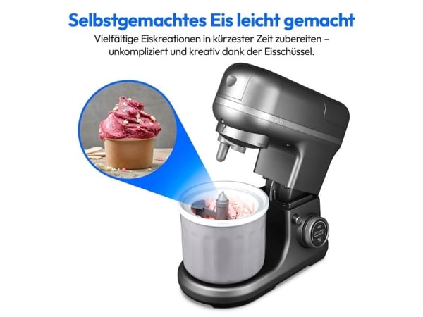 MEDION MD18440, 5 l, Grå, 1,5 l, Rostfritt stål, 1200 W, 442 mm