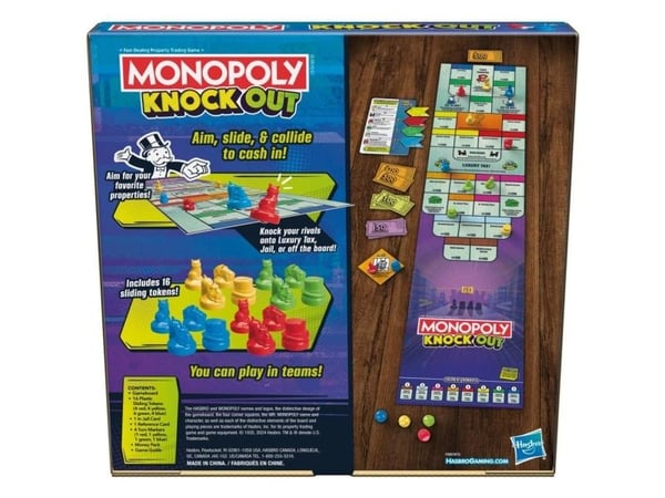 Monopoly Knockout, Lautapeli, Liiketaloussimulaatio, 8 vuosi/vuosia, 20 min