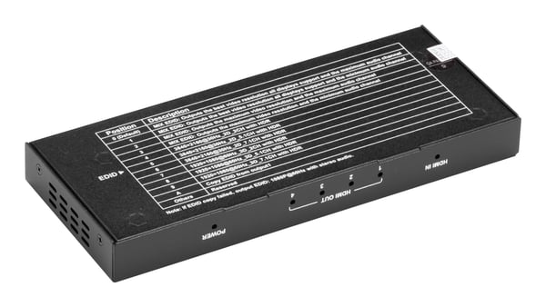 Black Box VSP-HDMI2-1X4, HDMI, 4x HDMI, 4096 x 2160 pikseliä, Musta, 4K Ultra HD, 60 Hz