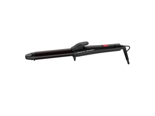 Rowenta x Karl Lagerfeld CF321L Curling Iron 25mm with Keratin and Shiny Coating Black/Red