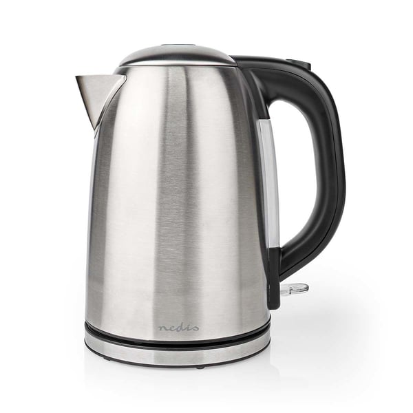 Nedis KAWK350EAL, 1,7 l, 2200 W, Sort, Sølv, Rustfritt stål, Vannivåindikator, Filtrering