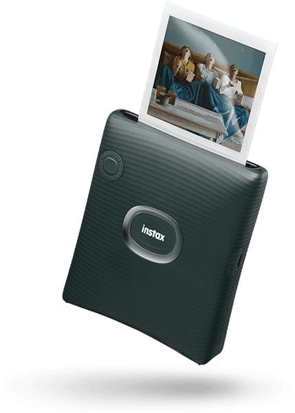 Fujifilm instax Square Link - Skirver - farge - LED - 86 x 72 mm - kapasitet: 10 fotoer - Bluetooth 4.2 LE - midnattgrønn