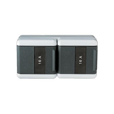 Jung 8220 KINAW pistorasia tyyppi F musta - läpikuultava - valkoinen (8220KINAW)
