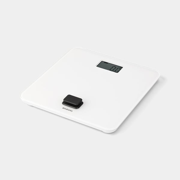 Brabantia 281365, Sähkökäyttöinen henkilövaaka, 150 kg, 100 g, Valkoinen, kg, lb, ST, Neliö