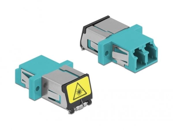 Delock - Nettverkkopler - LC multimodus (hunn) til LC multimodus (hunn) - fiberoptisk - dupleks - OM3 - akvamarin