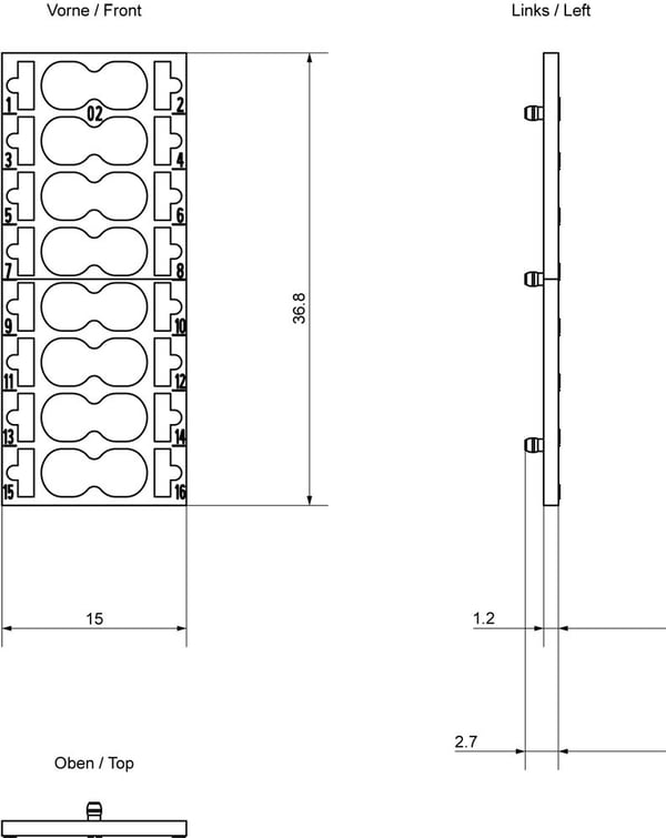 Siemens 6ES71936CP024MA0 6ES7193-6CP02-4MA0 färgkodad skylt för PLC, 83 mm, 96 mm, 22 mm, 17 g